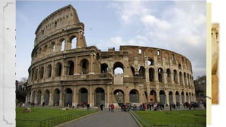 Roma
- A civilização romana é uma
mescla de influências de
culturas etruscas, gregas
e orientais. Se os gregos
se destacaram pela filosofia
e os egípcios por sua
arquitetura, podemos dizer
que os romanos se
sobressaíram por construir
um Império que durou mil
anos.
 