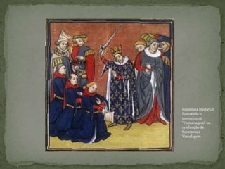 Deveria defender os interesses do seu suserano nas guerras, expedições militares e/ou na guarda do casteloDeveria dar conselhos sempre que fosse chamado a opinarPoderia ter mais de um suserano O Vassalo...