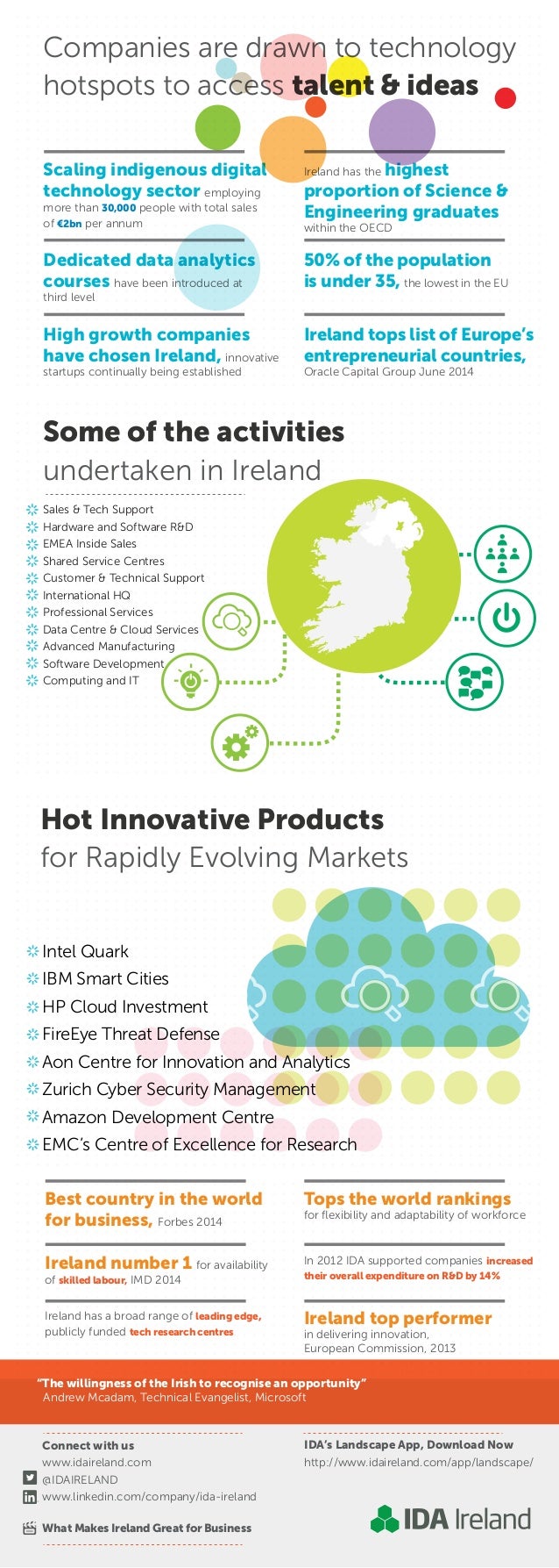 Technology Sector In Ireland Infographic