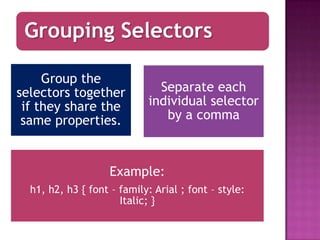 Id and class selector | PPTX