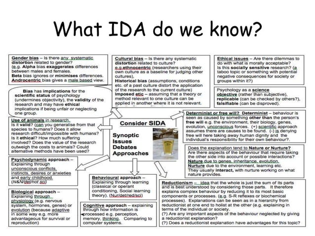Revision lesson on AQA's IDA concepts for A2 | PPTX