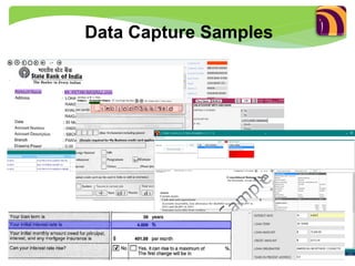 www.idatasciences.com 10
Data Capture Samples
 