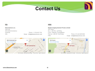 www.idatasciences.com 18
Contact Us
 