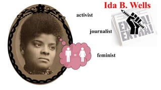 activist
journalist
Ida B. Wells
feminist
 