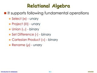 Introduction to database-Formal Query language and Relational calculus ...