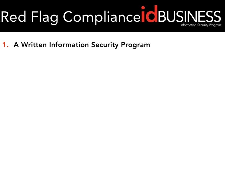 idBUSINESS Red Flag Rules Overview