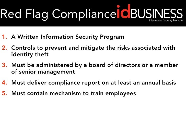 idBUSINESS Red Flag Rules Overview