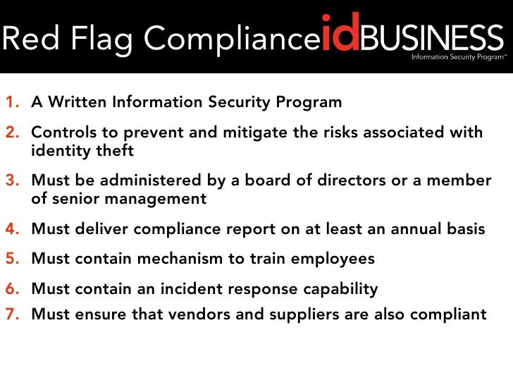 idBUSINESS Red Flag Rules Overview