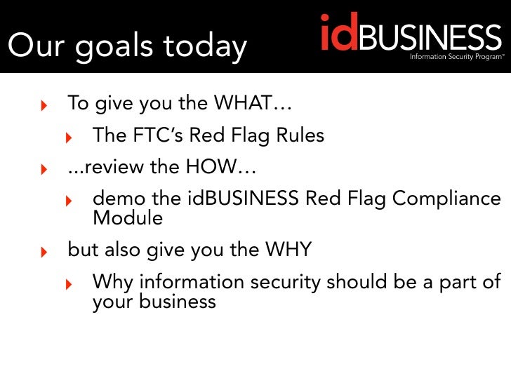 idBUSINESS Red Flag Rules Overview