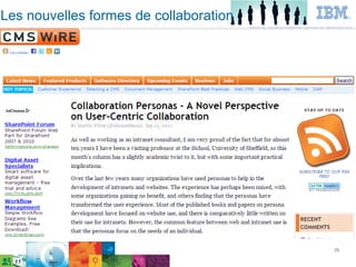 Les nouvelles formes de collaboration




                                        28
 