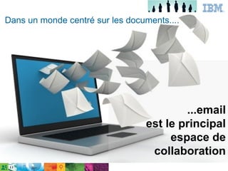 Dans un monde centré sur les documents....




                                          ...email
                                  est le principal
                                       espace de
                                   collaboration
                                               ٣
 