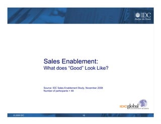 Buyer – Seller Alignment Q: Which of the following is the #1 thing a rep can do to improve the value of your relationship with the sales team and the vendor they represent? Source: IDC Customer Experience Panel, January, 2009 