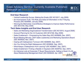 IDC Sales Enablement Jan 2009