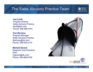 IDC Sales Enablement Jan 2009