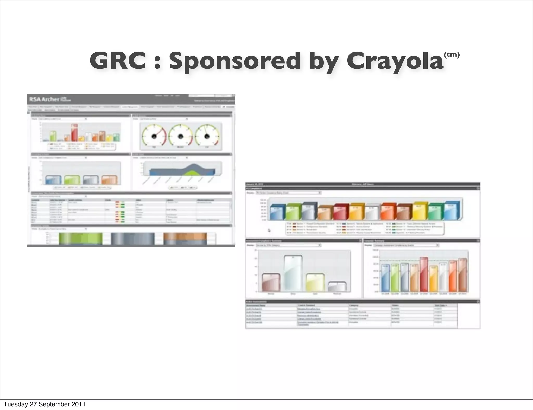 GRC : Sponsored by Crayola   (tm)




Tuesday 27 September 2011
 