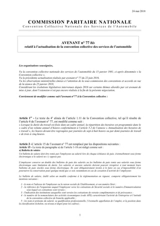 24 mai 2018
1
COMMISSION PARITAIRE NATIONALE
C o n v e n t i o n C o l l e c t i v e N a t i o n a l e d e s S e r v i c e...