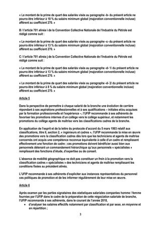 3
« Le montant de la prime de quart des salariés visés au paragraphe -b- du présent article ne
pourra être inférieur à 18 ...