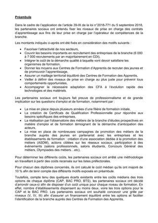 Préambule
Dans le cadre de l’application de l’article 39-IX de la loi n°2018-771 du 5 septembre 2018,
les partenaires soci...