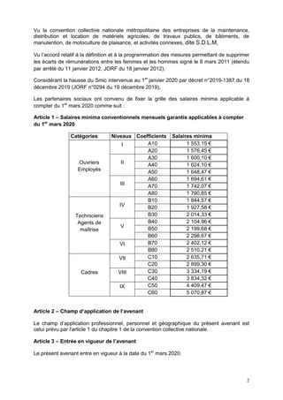 2
Vu la convention collective nationale métropolitaine des entreprises de la maintenance,
distribution et location de maté...