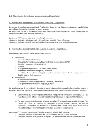3
2. 1. Détermination du nombre de salariés nécessaires à l’exploitation
A - Détermination du nombre d’ETP de conduite néc...