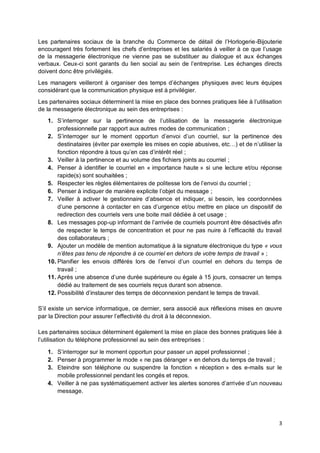 3
Les partenaires sociaux de la branche du Commerce de détail de l’Horlogerie-Bijouterie
encouragent très fortement les ch...