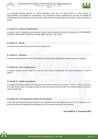Page | 5 sur 6CPPNI de la Poissonnerie – 98 boulevard Pereire – 75017 PARIS
Commission Paritaire Permanente de Négociation...