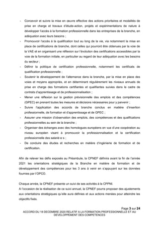 Page 3 sur 24
ACCORD DU 18 DECEMBRE 2020 RELATIF A LA FORMATION PROFESSIONNELLE ET AU
DEVELOPPEMENT DES COMPETENCES
- Conc...