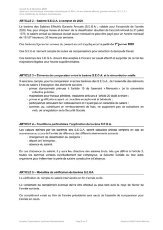 Accord du 8 décembre 2020
relatif aux rémunérations minimales hiérarchiques (R.M.H.) et aux salaires effectifs garantis an...