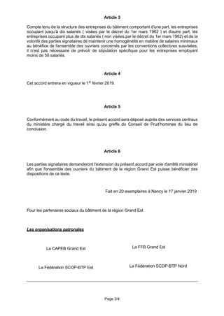Page 3/4
Article 3
Compte tenu de la structure des entreprises du bâtiment comportant d'une part, les entreprises
occupant...