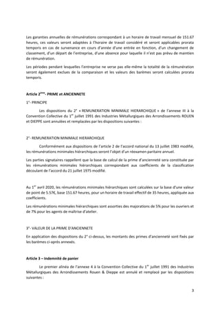3
Les garanties annuelles de rémunérations correspondant à un horaire de travail mensuel de 151.67
heures, ces valeurs ser...