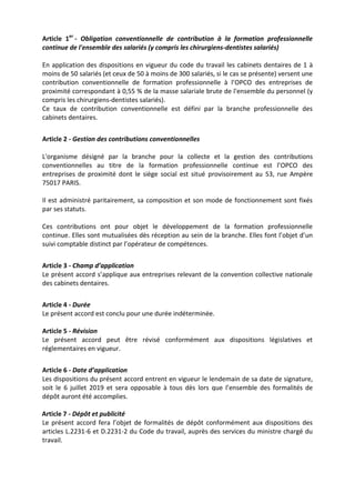Article 1er
- Obligation conventionnelle de contribution à la formation professionnelle
continue de l'ensemble des salarié...