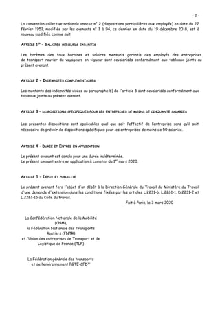 - 2 -
La convention collective nationale annexe n° 2 (dispositions particulières aux employés) en date du 27
février 1951,...