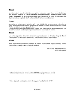 Article 3
Le présent accord sera déposé, en deux exemplaires, une version papier et une version électronique
à la Directio...
