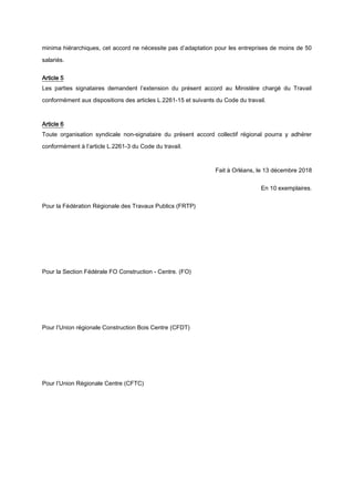 minima hiérarchiques, cet accord ne nécessite pas d’adaptation pour les entreprises de moins de 50
salariés.
Article 5
Les...