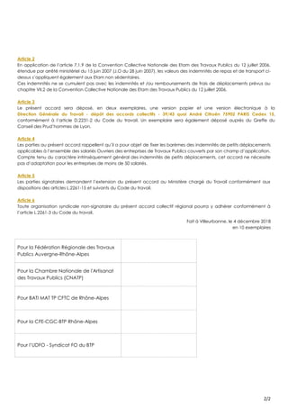 2/2
Article 2
En application de l’article 7.1.9 de la Convention Collective Nationale des Etam des Travaux Publics du 12 j...