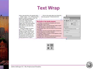 Adobe InDesign CC: The Professional Portfolio
Text Wrap
 