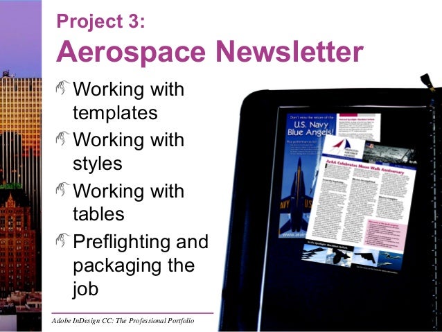 indesign project 3 aerospace newsletter newsletter styles