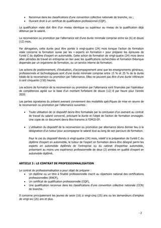 - 2
 Reconnue dans les classifications d'une convention collective nationale de branche, ou ;
 Ouvrant droit à un certif...