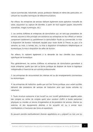 3Avenant relatif à l’application des accords et avenants aux entreprises de moins de 50 salariés
nature (commerciale, indu...