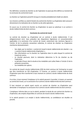 Idcc 2494 accord contrat operation chantier | PDF