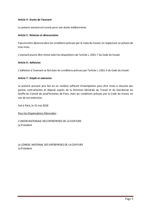 Idcc 2596 Avenant Conges Familiaux