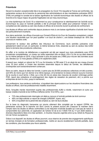 CCN PRAJ / Accord APLD Page 2
Préambule
Devant la situation exceptionnelle liée à la propagation du Covid 19 à laquelle la...