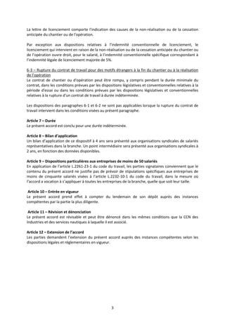 Tie Rou Rou Idcc 3236 accord contrat chantier ou operation | PDF