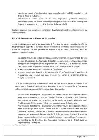 Branche des sociétés financières
Page 3 sur 12
- membre du conseil d'administration d'une mutuelle, union ou fédération (a...