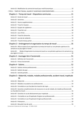 Convention Collective du Cartonnage - 17 AVRIL 2019 2
Article 18 : Modification du contrat de travail pour motif économiqu...