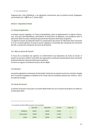 2/3
 Frais d’hôtellerie1
S’agissant des « frais d’hôtellerie », les signataires conviennent, pour le présent accord, d’ap...