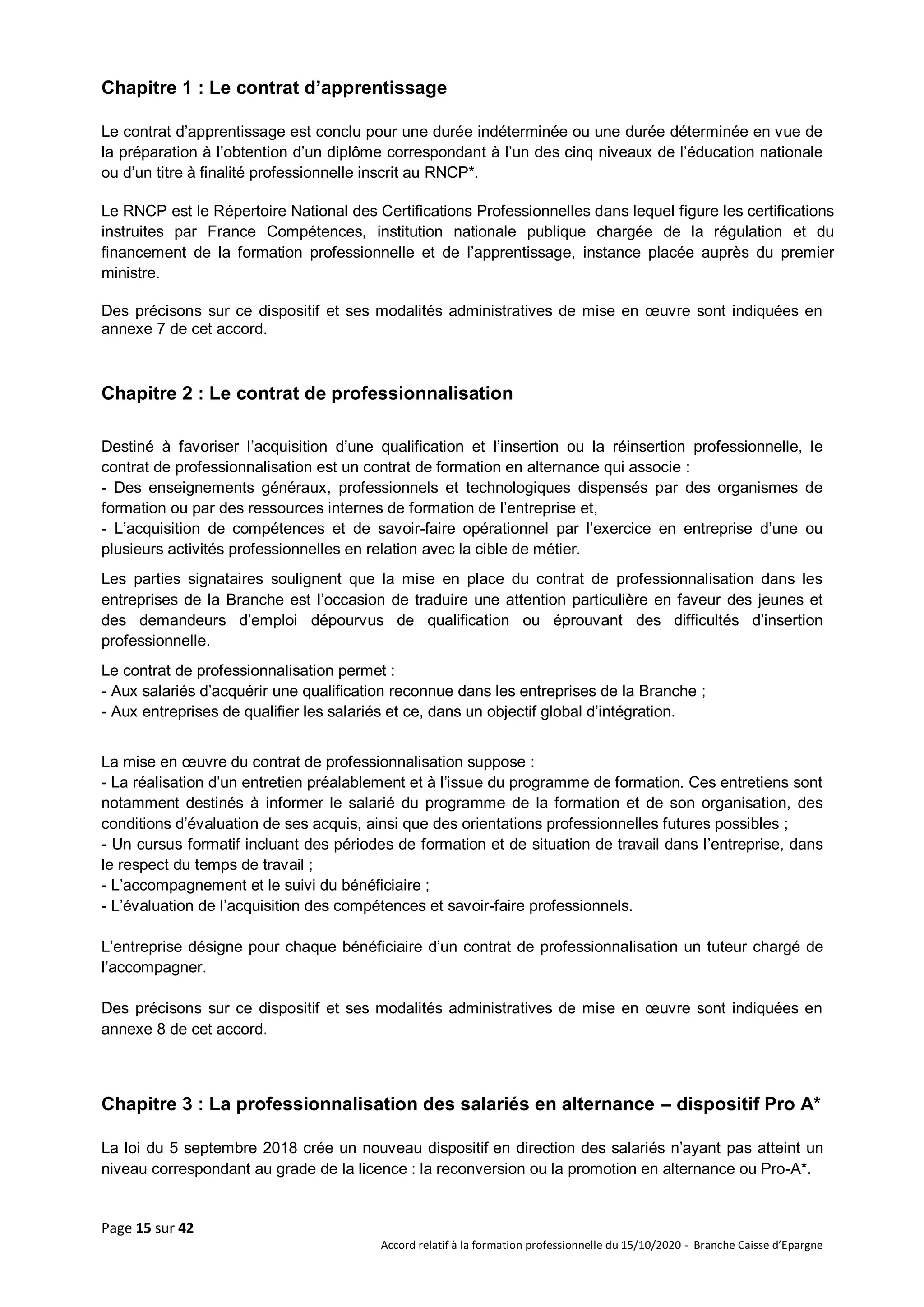 Idcc 5005 accord formation professionnelle