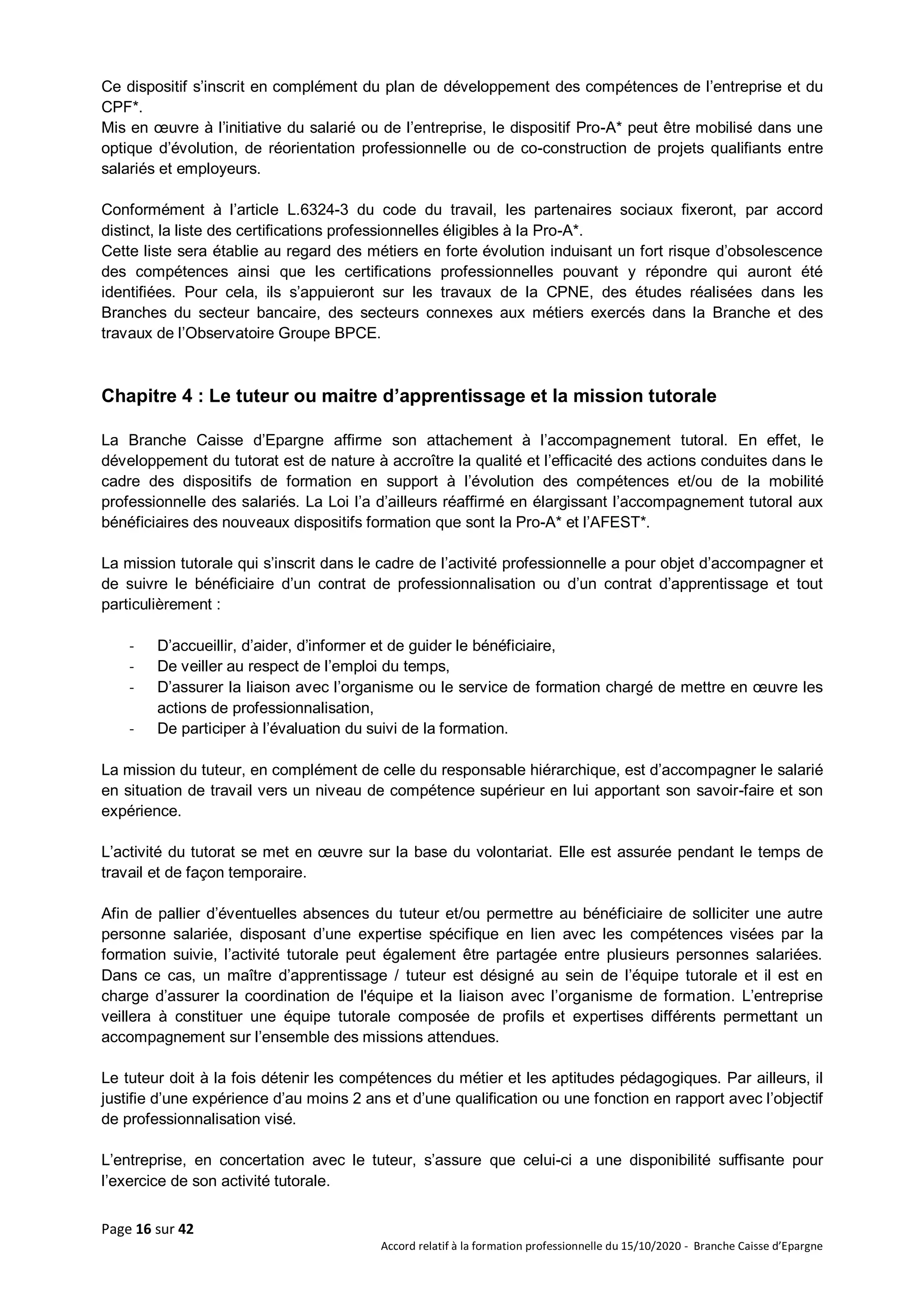 Idcc 5005 accord formation professionnelle