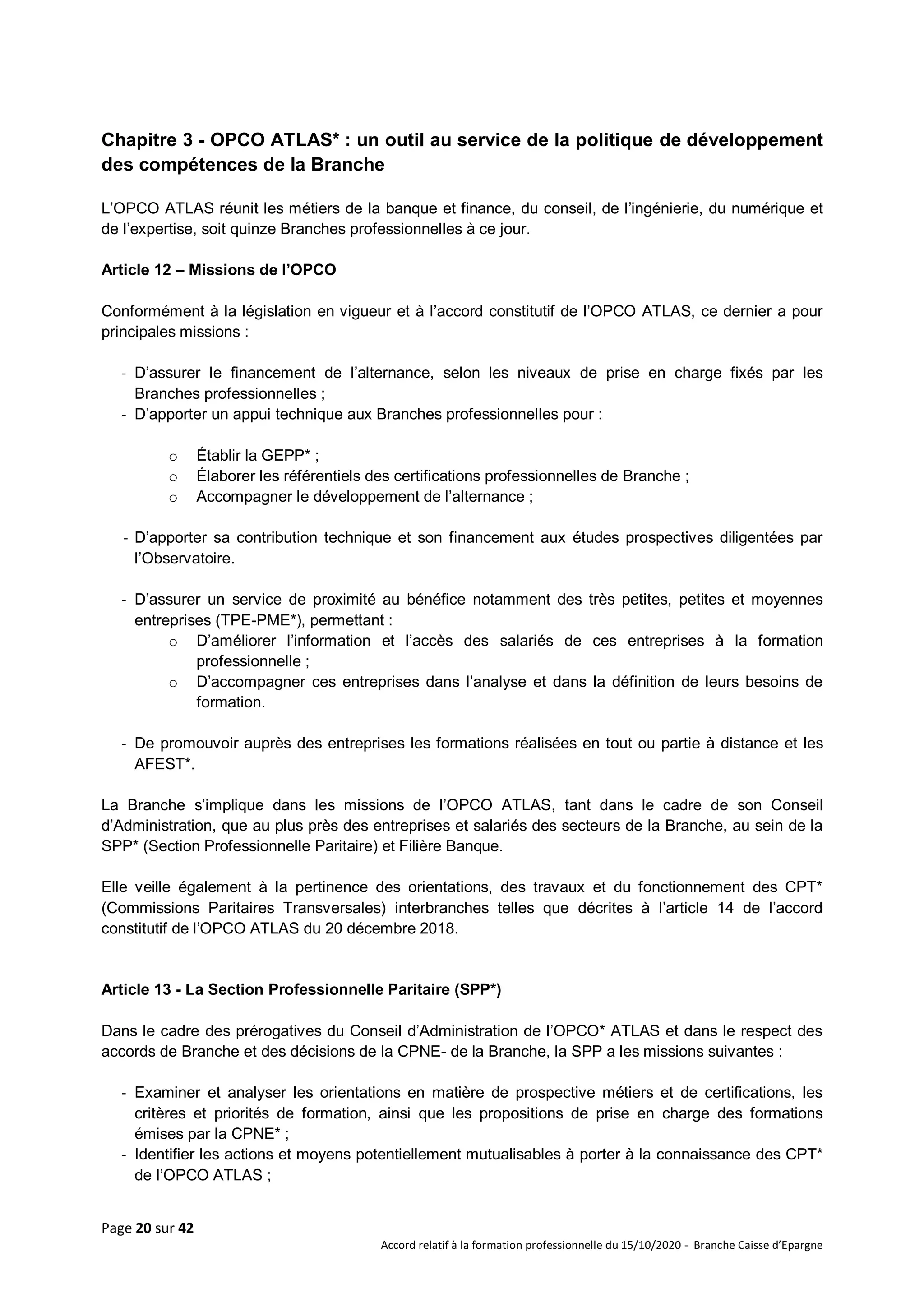 Idcc 5005 accord formation professionnelle