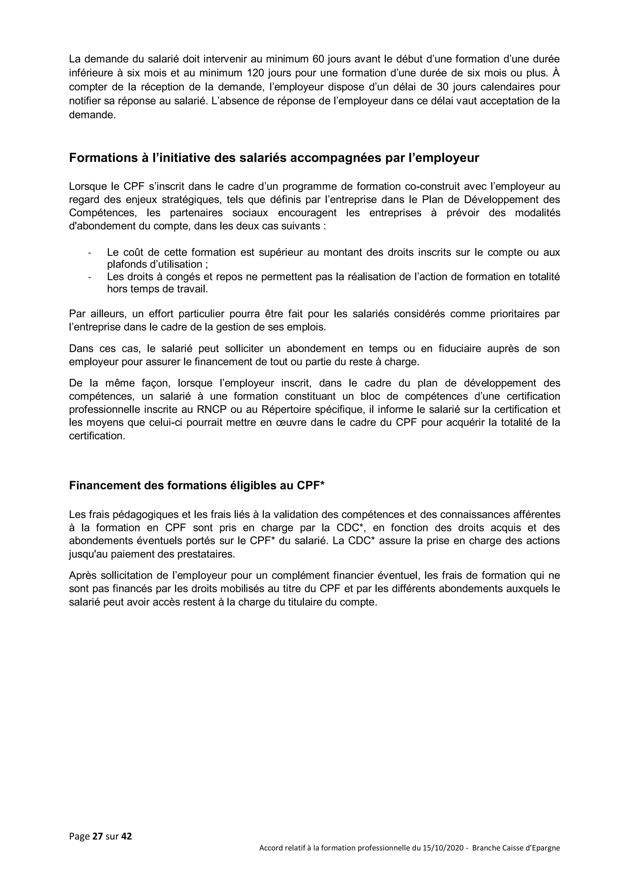 Idcc 5005 accord formation professionnelle